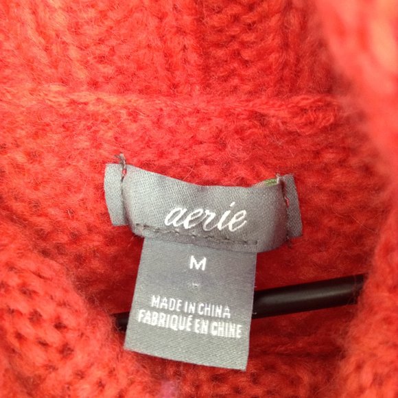 NWOT AERIE Fair Isle Oversized Turtleneck Sweater - Picture 8 of 8